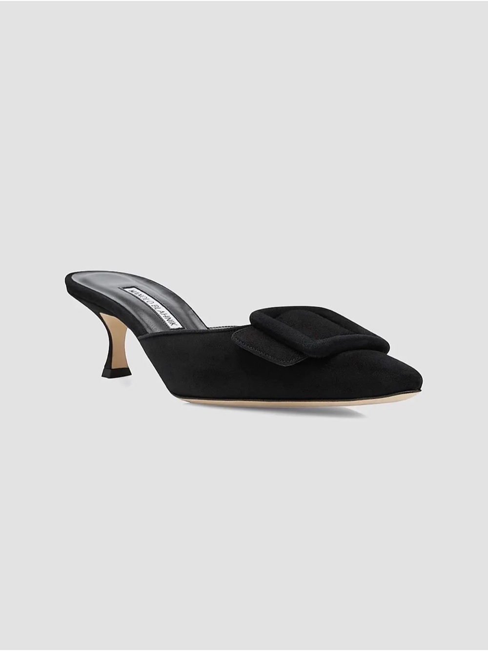 Manolo Blahnik Maysale 50MM Suede Mules